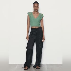 Zara CUTWORK CHENILLE TOP